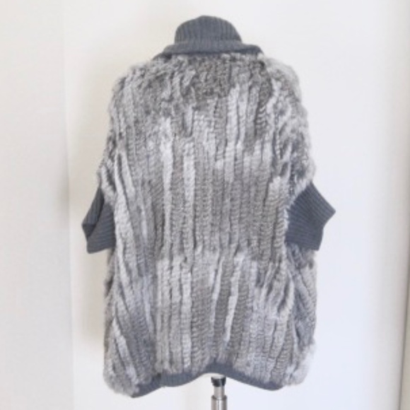 Haute Hippie Rabbit Fur Open Front Knit Cardigan - Picture 3 of 8